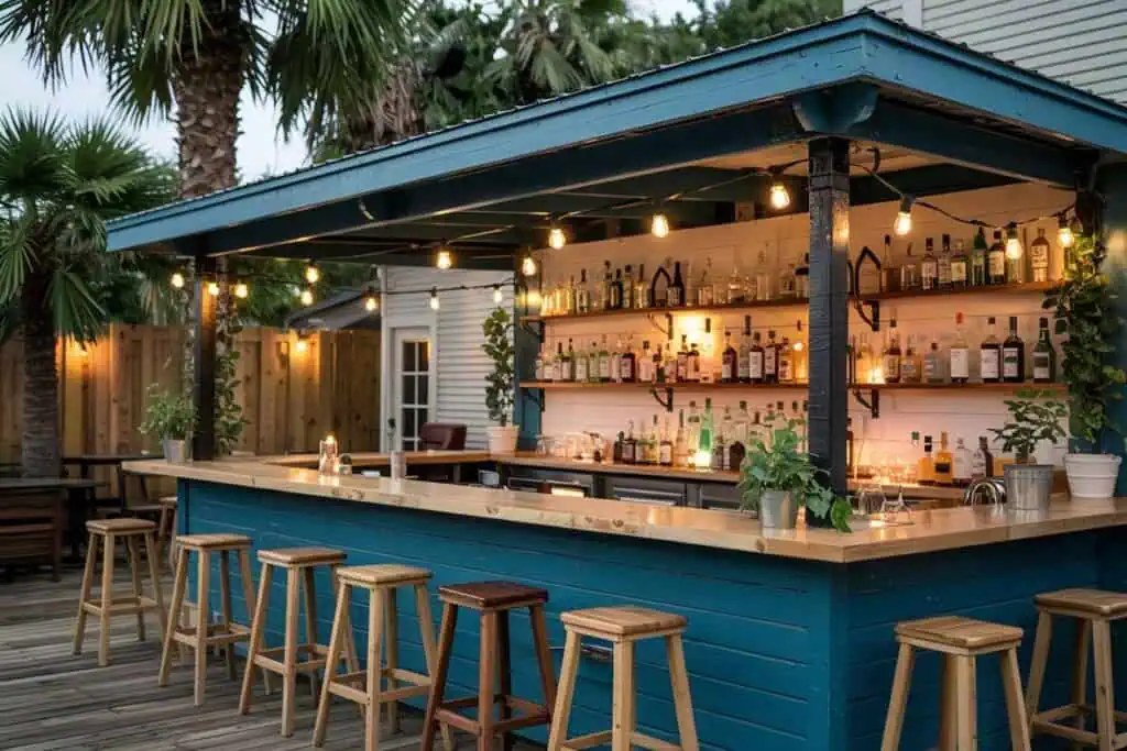 string lights for bar