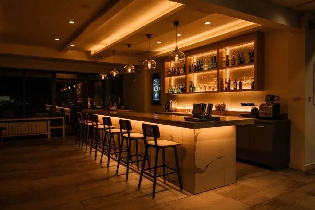 recessed bar lighting