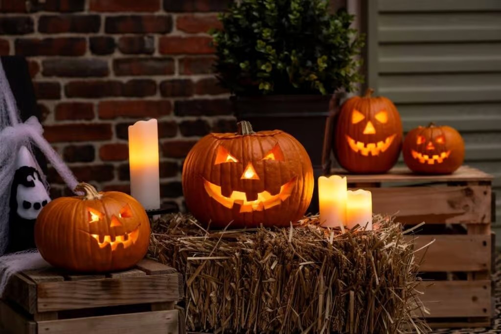 classic jack o’ lantern with led lights