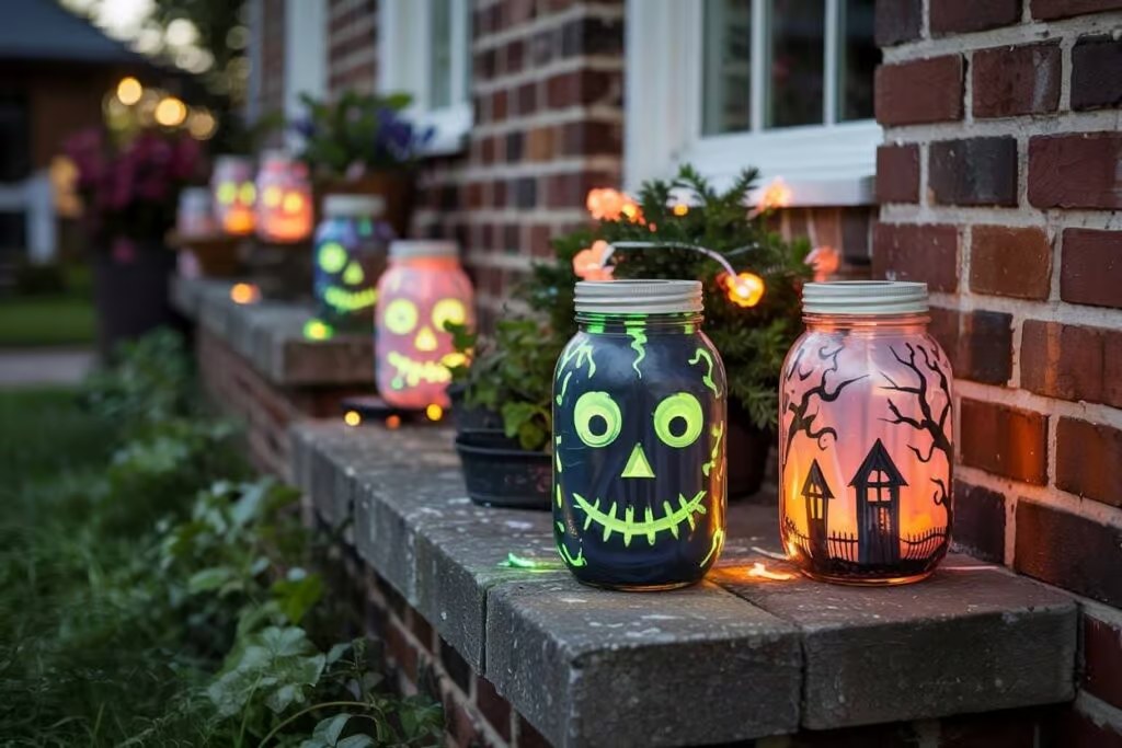 diy glow in the dark jars and lanterns