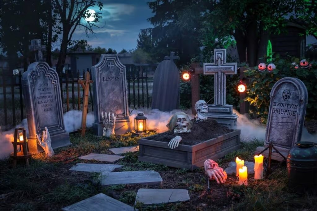 graveyard &amp; tombstone scene