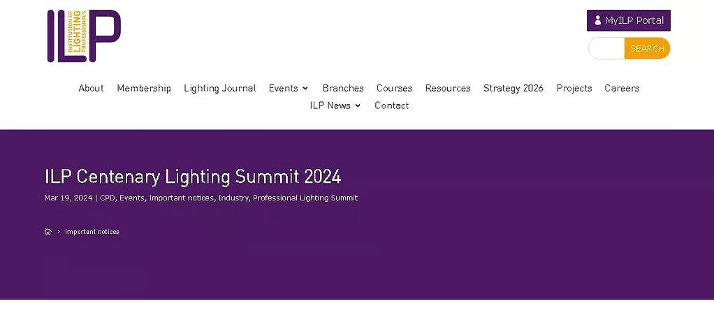The ILP Centenary Lighting Summit 2024