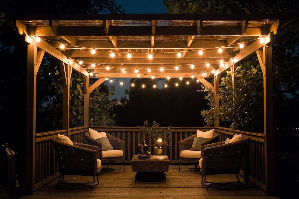 Globe Lights Pergola Lighting