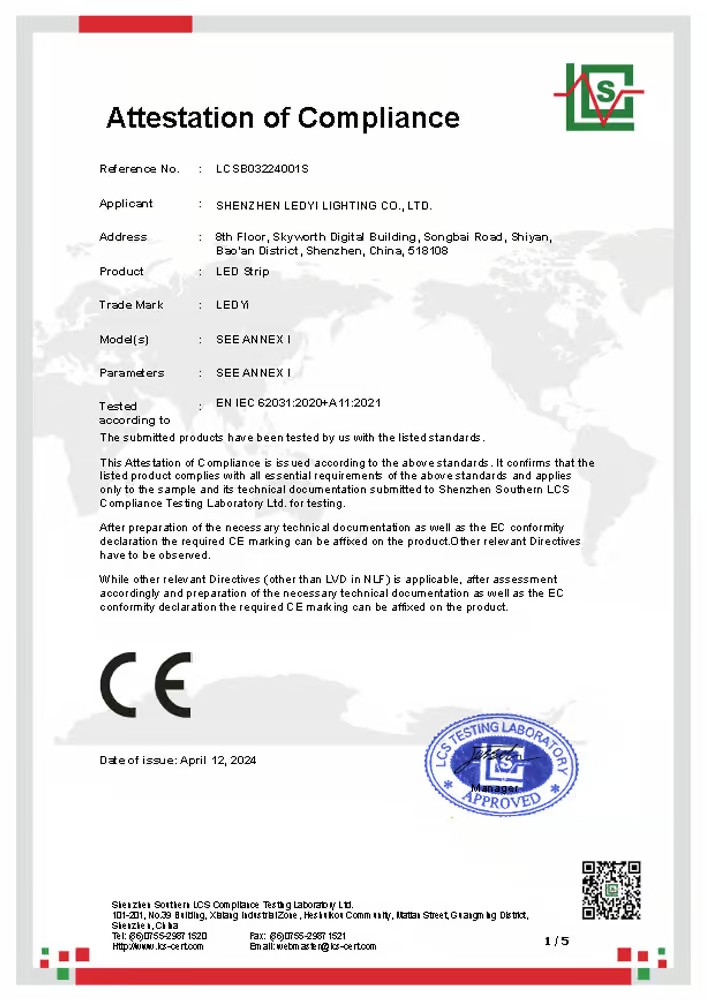 CE LVD Certificate