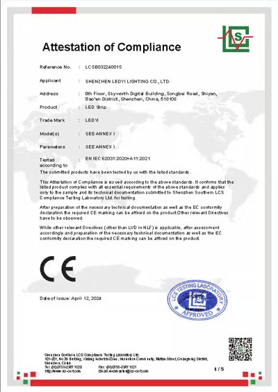 CE LVD Certificate