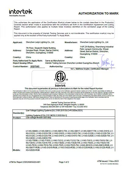 ETL Certificate