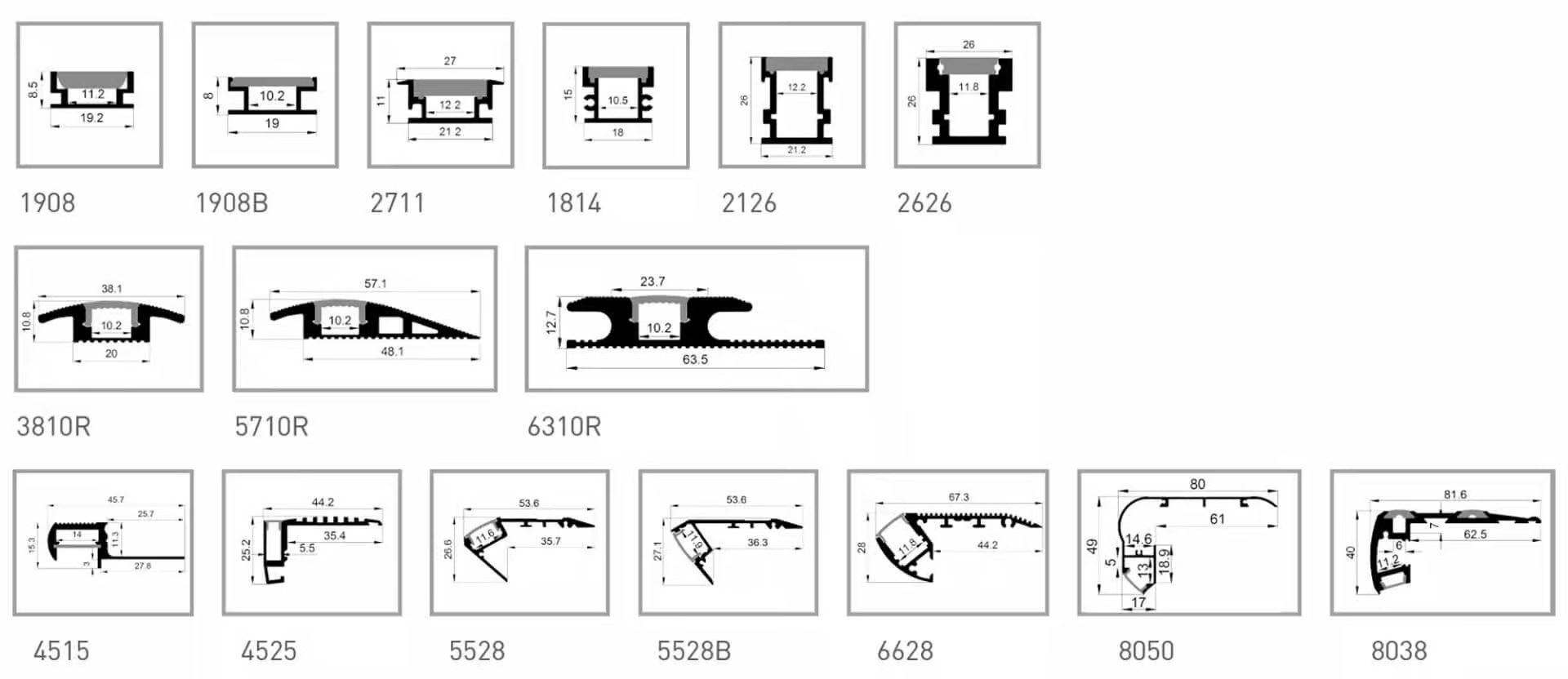 Floor LED Aluminum Profiles