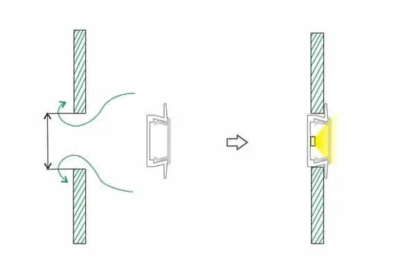 led profile recessed mount