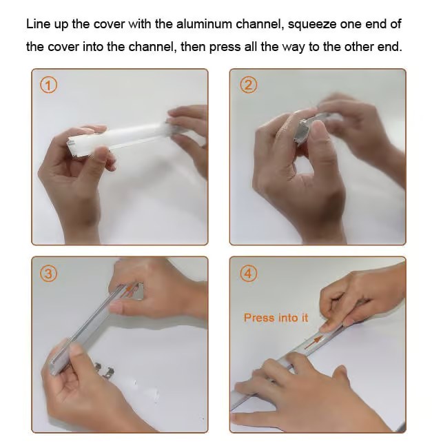 install led strip channel cover