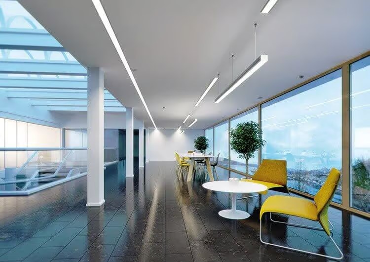 Aluminum profile in office lighting