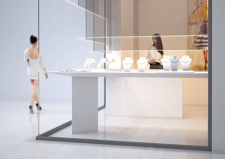 Aluminum profile in display and exposition lighting