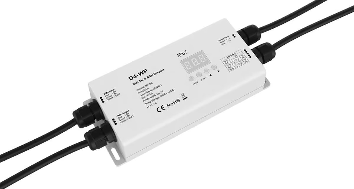 D4-WP IP67 DMX512 & RDM Decoder