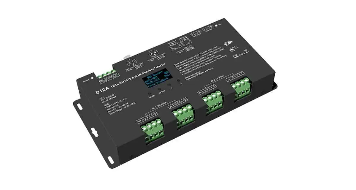 D12A DMX512 & RDM Decoder