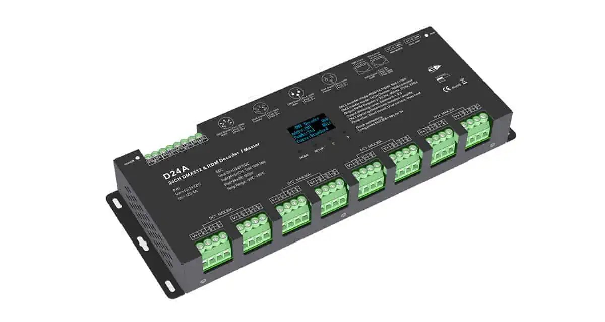 D24A 24CH DMX512 & RDM Decoder