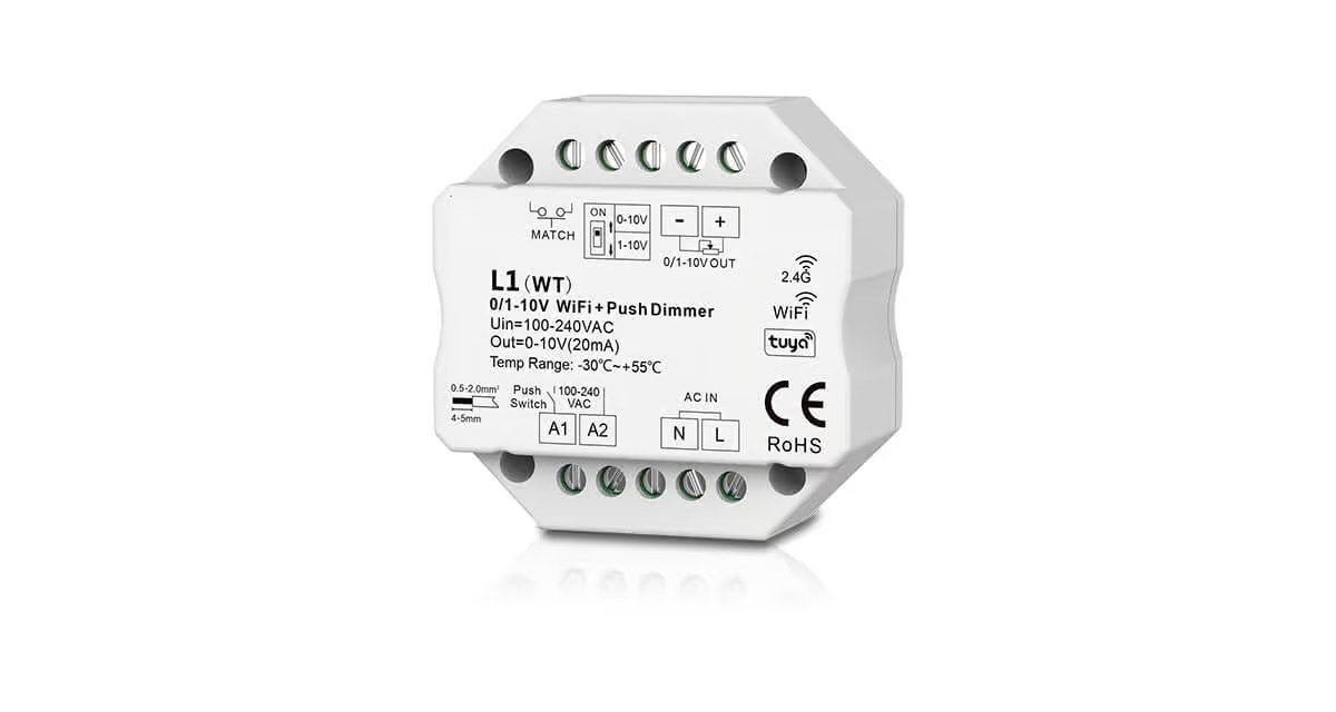 L1(WT) 0/1-10V WiFi + Push Dimmer