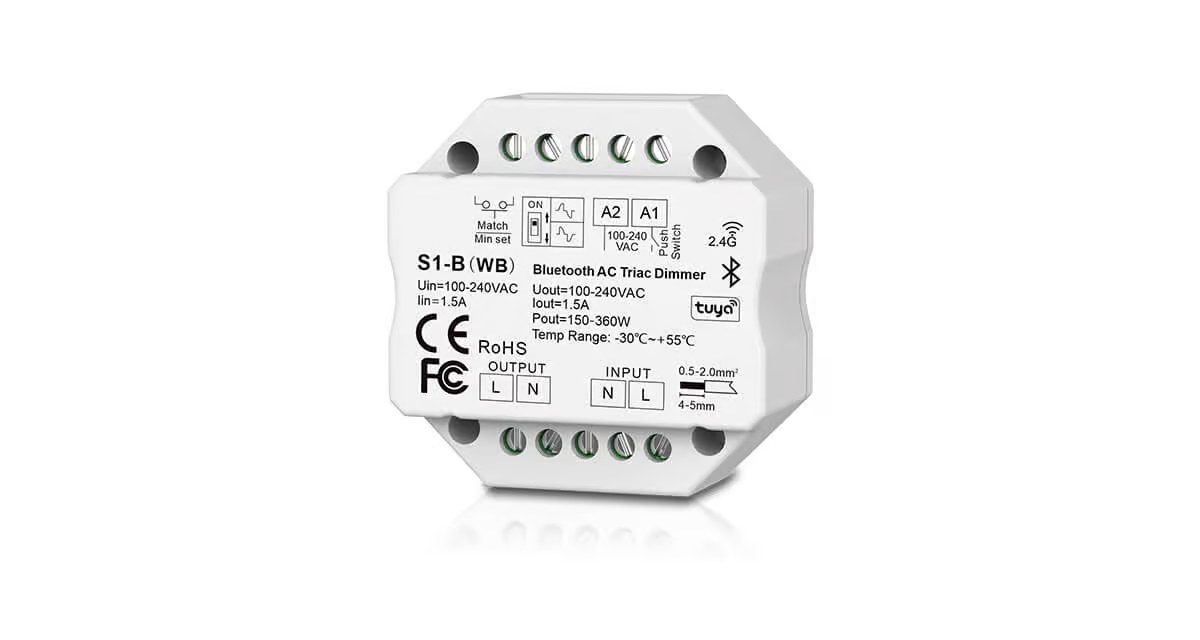 S1-B(WB) Bluetooth AC Triac Dimmer