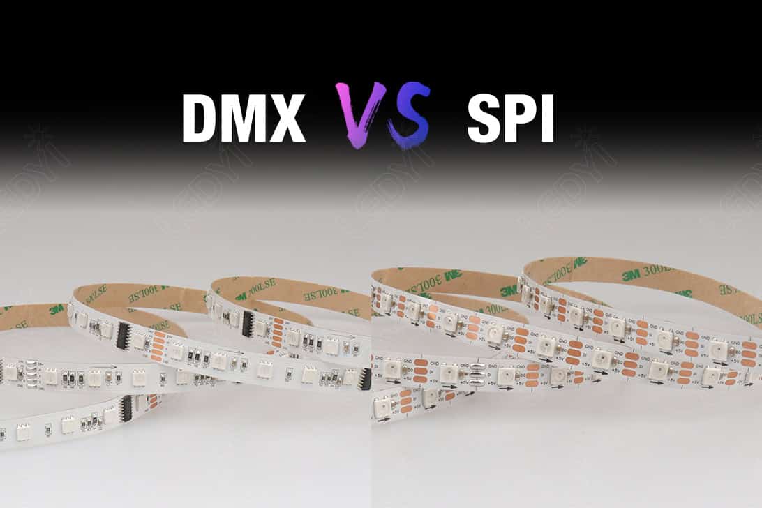 DMX vs SPI LED strip comparison.