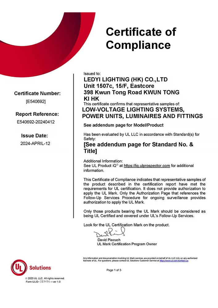 ul certificate 2